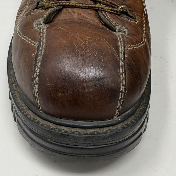 GBX Boots Mens 11 Brown Leather Chunky Lug Sole Gorpcore Y2K Vintage FLAWS main image 7